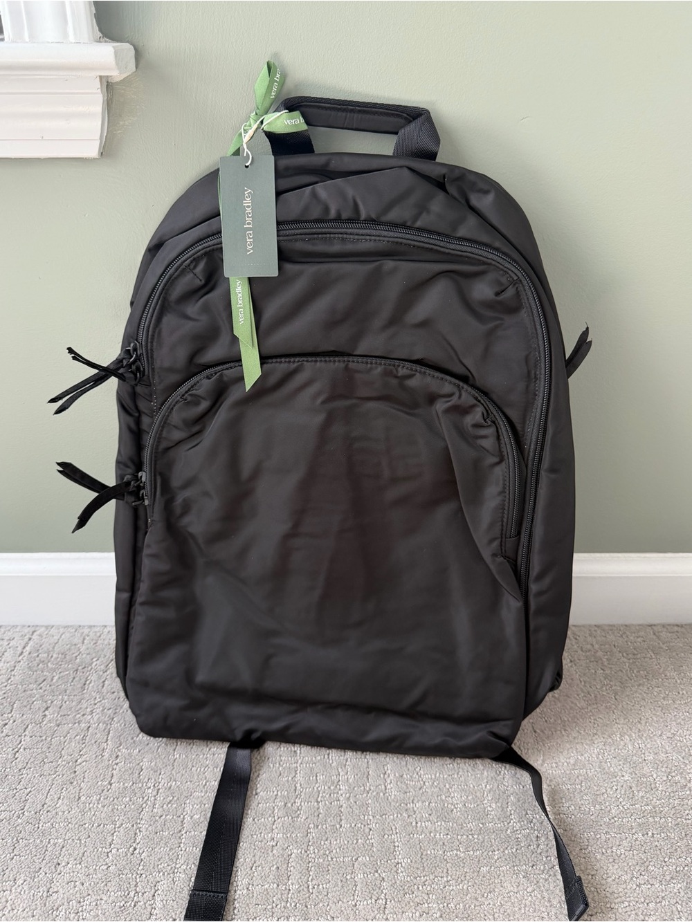 NWT Vera Bradley Westover Hybrid Travel Backpack in Moonless Night (black)